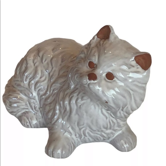 Vintage Cat Ceramic Glazed Terra-cotta Persian - Picture 2 of 8